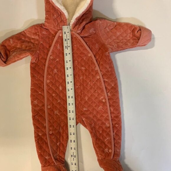 NORDSTROM Baby Print Bunting In Pink Desert Dottie One Piece Size 6 Months - Picture 13 of 15